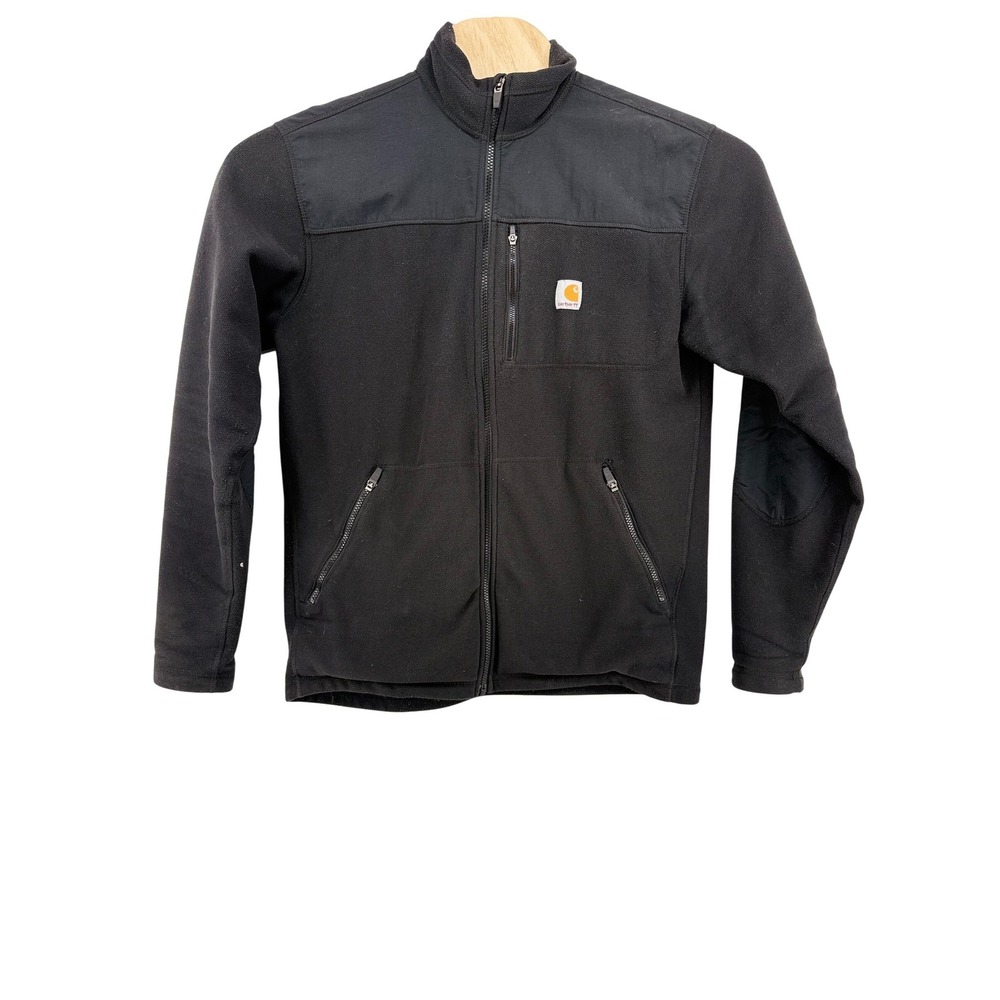 Carhartt 102838 Fallon Full Zip Sweater Fleece Jacket Men M Black Workwear Coat